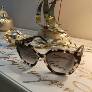 Prada Brown and Pearl Grey Tortoise Sunglasses